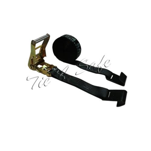 RT04C-530-W5-BL-8 2 in. x 30 ft. Ratchet Tie Downs with J-Wire Hooks - Black, 8 Piece