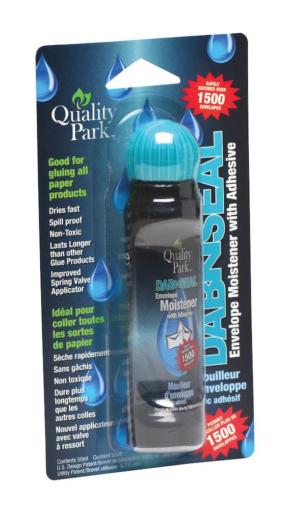 QUA46067 Quality Park 50 ml Dab-N-Seal Envelope Moistener with Adhesive in Blister Pack - Blue