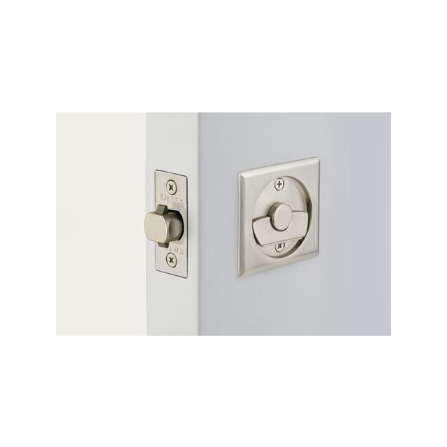 2135US7 Square Privacy Pocket Door Tubular Lock with Strike Plate & Dust Box for 1.37 to 1.75 in. Door&#44; French Antique Brass