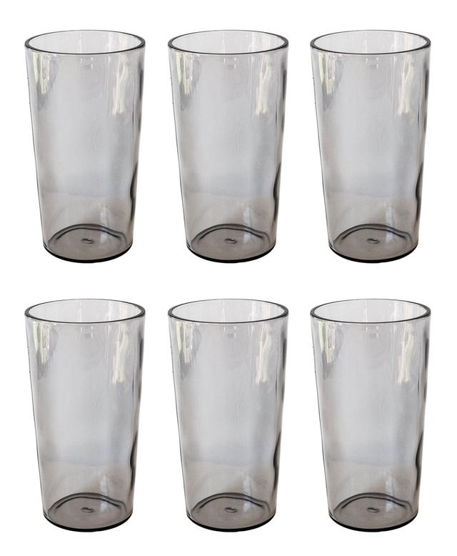 DK24089284 23 oz Rustic Jumbo Glass, Light Gray - Set of 6