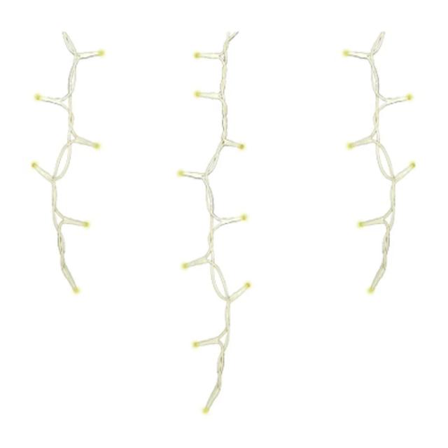 135L Christmas Compact Icicle Light Set, Warm White