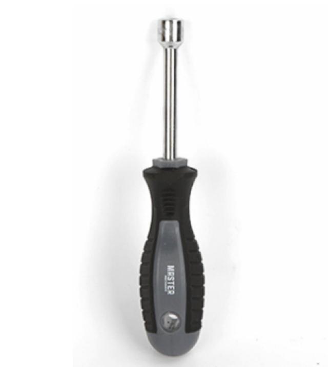 100423 7 mm Metric Nut Driver with TPR Handle, Chrome Plated