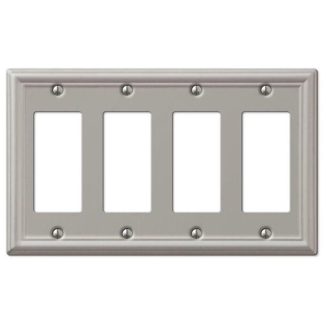 4 Rocker Wall Plate&#44; Brushed Nickel