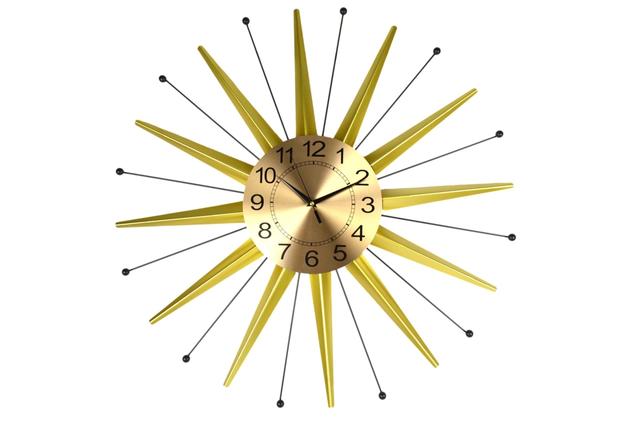 YC1300 27 in. Gold & Black Star Wall Clock
