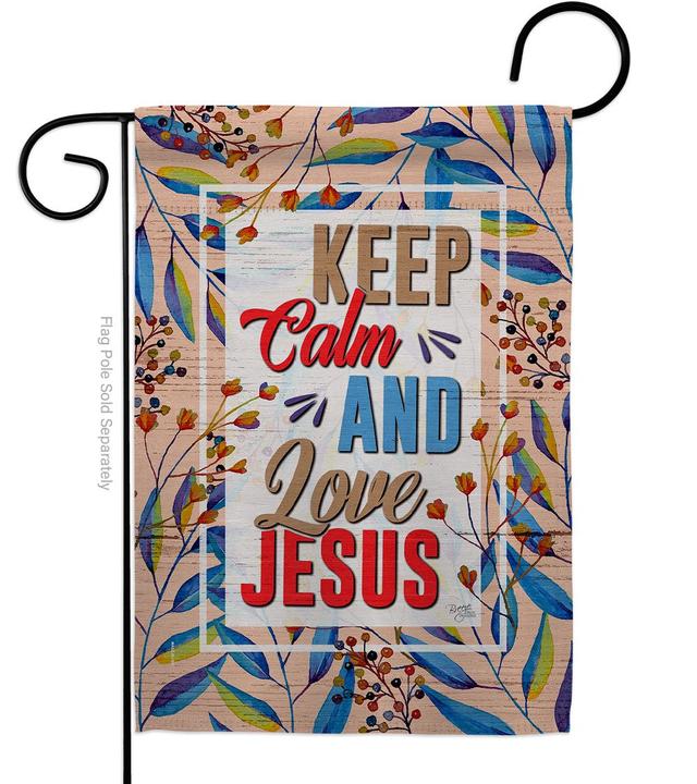G153075-BO Love Jesus Religious Faith Double-Sided Decorative Garden Flag&#44; Multi Color