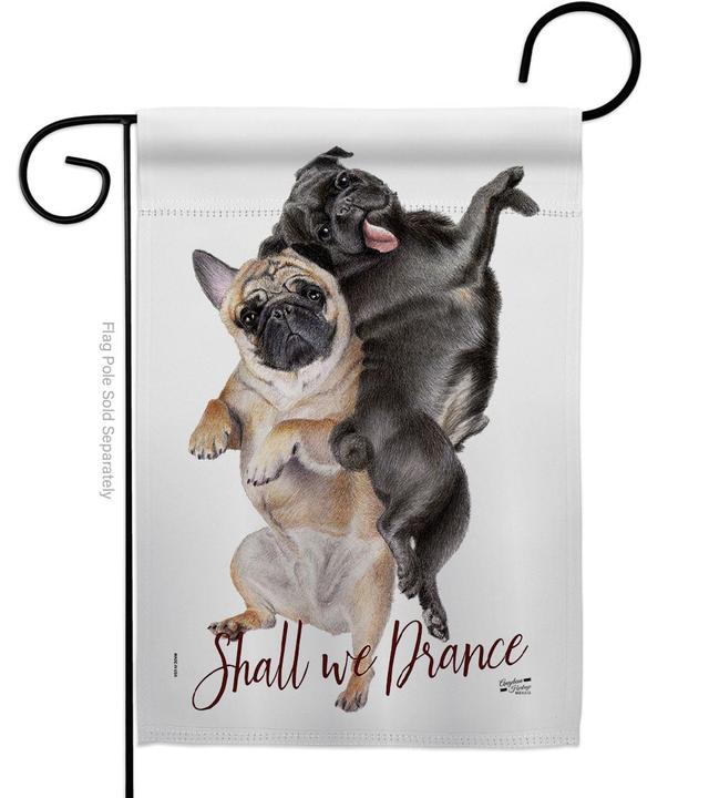 G135562-BO Shall we Dance Animals Dog 13 x 18.5 in. Double-Sided Decorative Vertical Garden Flags for House Decoration Banner Yard Gift