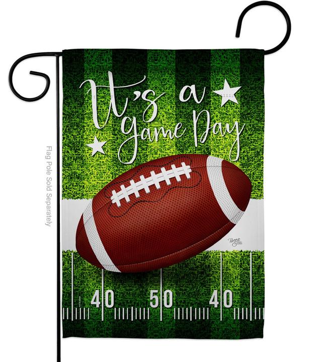 G159082-BO Game Day Sports Football 13 x 18.5 in. Double-Sided Decorative Vertical Garden Flags for House Decoration Banner Yard Gift