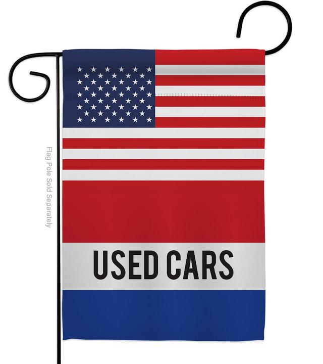 G142855-BO US Used Cars Novelty Merchant 13 x 18.5 in. Double-Sided Decorative Vertical Garden Flags for House Decoration Banner Yard Gift