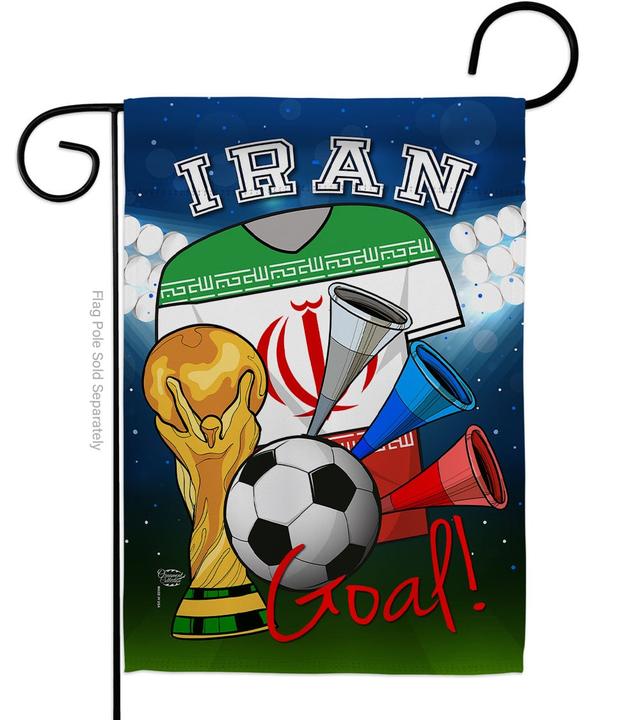 G192099-BO World Cup Iran Soccer Sports 13 x 18.5 in. Double-Sided Decorative Vertical Garden Flags for House Decoration Banner Yard Gift