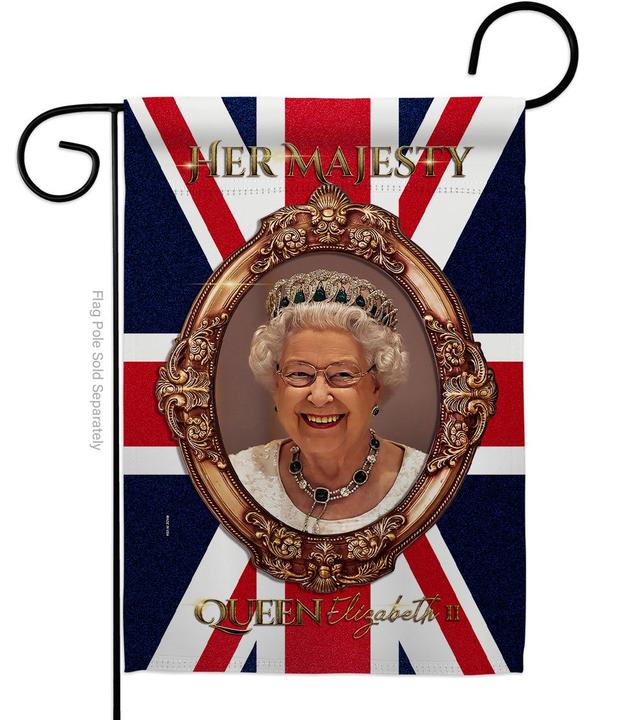 G180340-BO 13 x 18.5 in. Her Majesty QE II Sweet Life Sympathy Double-Sided Decorative Vertical Garden Flag for House Decoration Banner Yard Gift