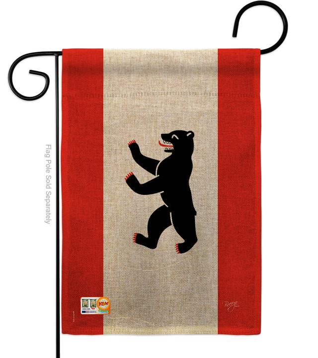 BD-CY-G-108232-IP-DB-D-US14-BD 13 x 18.5 in. Berlin Burlap Flags of the World Nationality Impressions Decorative Vertical Double Sided Garden Flag
