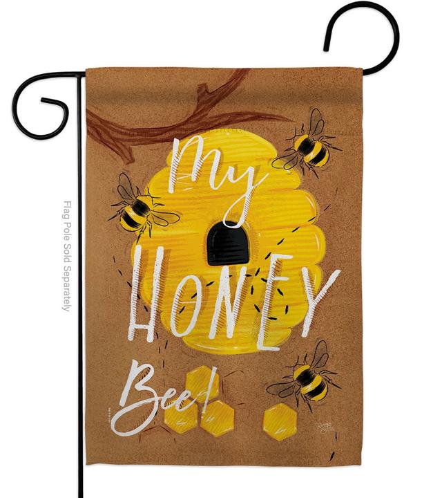 My Honey Bee Garden Flag Friends Bugs & Frogs 13 x 18.5 in. Double-Sided Decorative Vertical Flags for House Decoration Banner Yard Gift