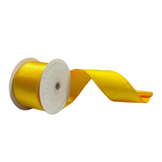 QTX240978 2.5 in. x 10 Yards Yellow Satin Ribbon