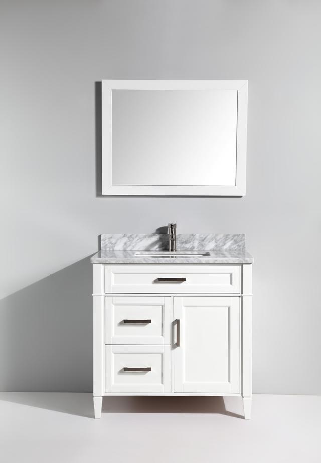 36 in. Single Sink Bathroom Vanity Set, White