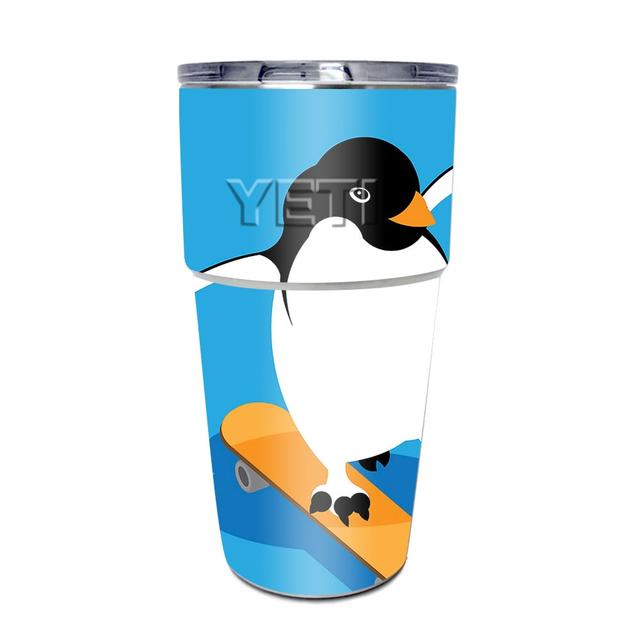 YEPINT16SI-Skater Penguin Skin for Yeti Rambler 16 oz Stackable Cup - Skater Penguin