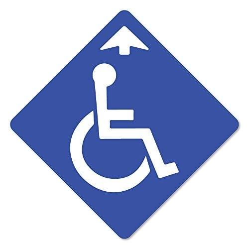 Non-Slip Floor Graphic Coronavirus Vinyl Decal - Handicapped Sign Arrow