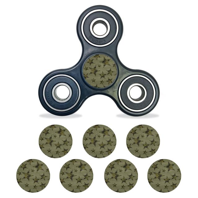 FYTCECAP-Army Star Vinyl Decal Skin for Fidget Spinner Center Cap - Army Star - Pack of 8