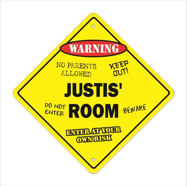 X-Justis Room 12 x 12 in. Crossing Zone Xing Room Sign - Justis