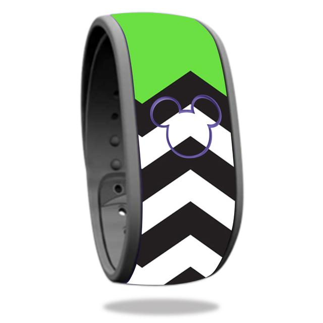 DIMABA-Lime Chevron Skin Decal Wrap for Disney Magic Band Toy - Lime Chevron