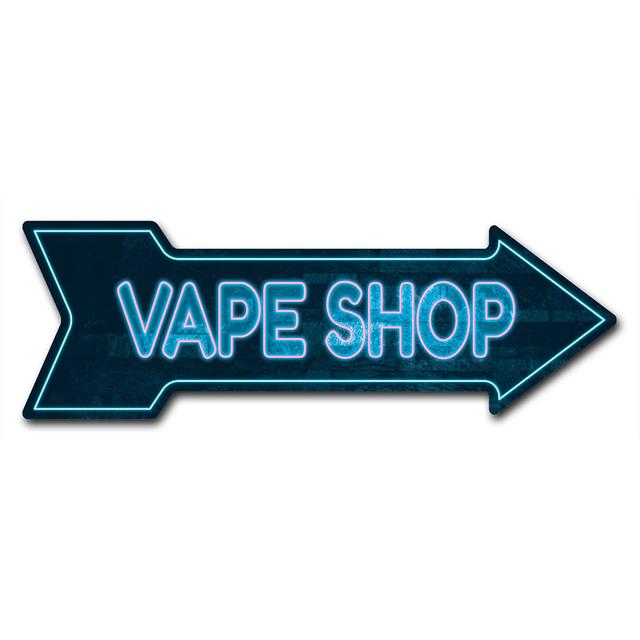 10 x 30 in. Indoor & Outdoor Decor Direction Sticker Vinyl Wall Decals - Vape Shop - 24 in.