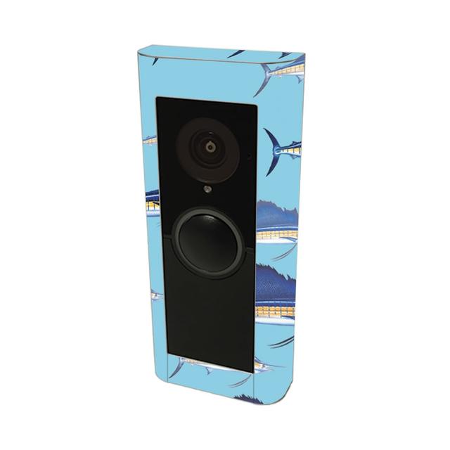 RIVDPR2-Billfish Stripes Skin Compatible with Ring Video Doorbell Pro 2 - Billfish Stripes