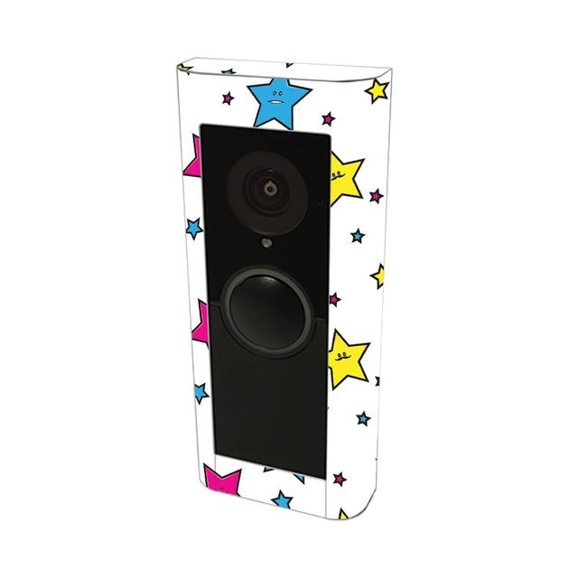 RIVDPR2-Smiley Stars Skin Compatible with Ring Video Doorbell Pro 2 - Smiley Stars