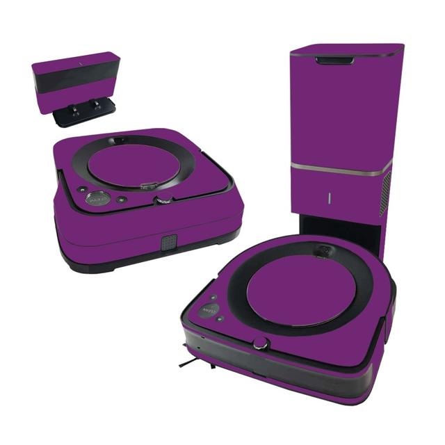 IRROS9PLBUN-Solid Purple Skin for iRobot Roomba s9 Plus Vacuum & Braava Jet m6 Bundle - Solid Purple