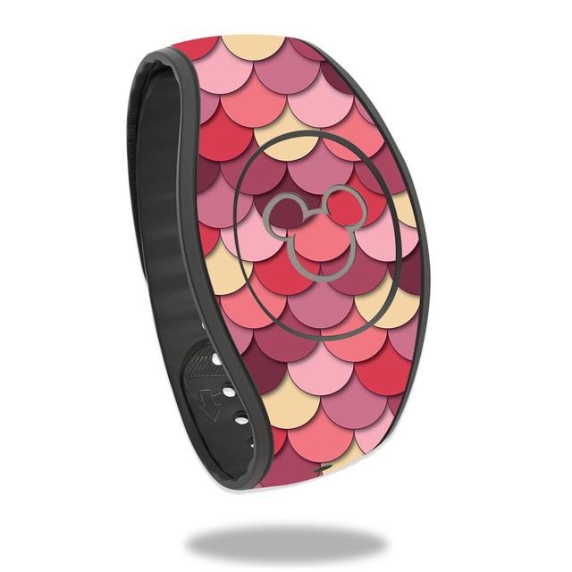 DIMABA17-Pink Scales Skin Decal Wrap for Disney Magic Band 2 Sticker - Pink Scales