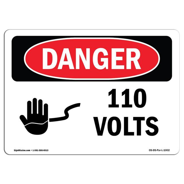 OSHA Danger Sign - 110 Volts