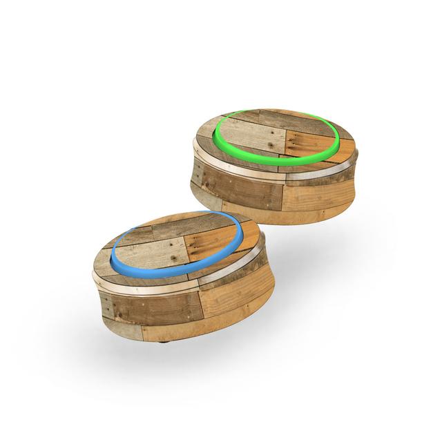 AMEBU-Reclaimed Wood Skin for Amazon Echo Button - Reclaimed Wood - Pack of 2