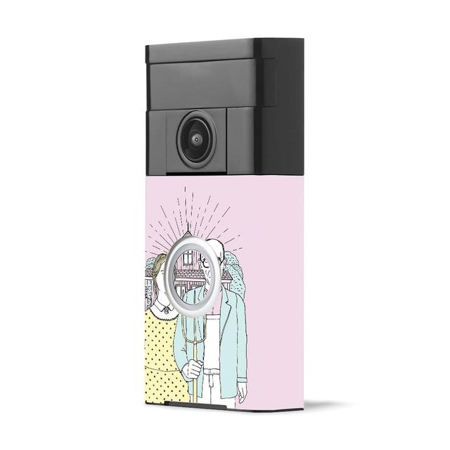 RIVD-American Gothic Pop Skin for Ring Video Doorbell - American Gothic Pop