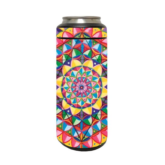 YERM12COLSL-Rainbow Kaleidoscope Skin Compatible with YETI Rambler 12 oz Colster Slim Can - Rainbow Kaleidoscope