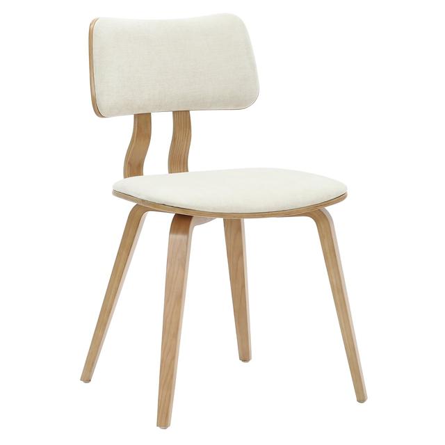 202-581BG Zuni Fabric & Bentwood Dining Chair, Beige & Natural