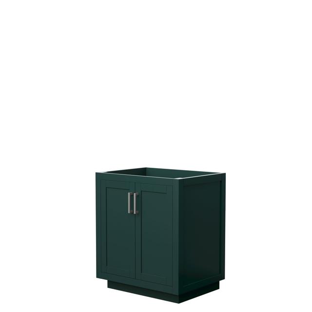 Miranda 30 in. Single Bathroom Vanity in Green&#44; No Countertop&#44; No Sink - Brushed Nickel Trim