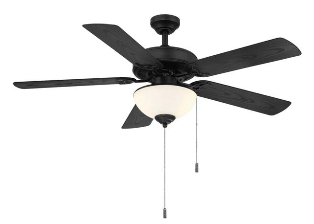 WR2123MB 52 in. Dalton Indoor & Outdoor Ceiling Fan with Light Kit, Black
