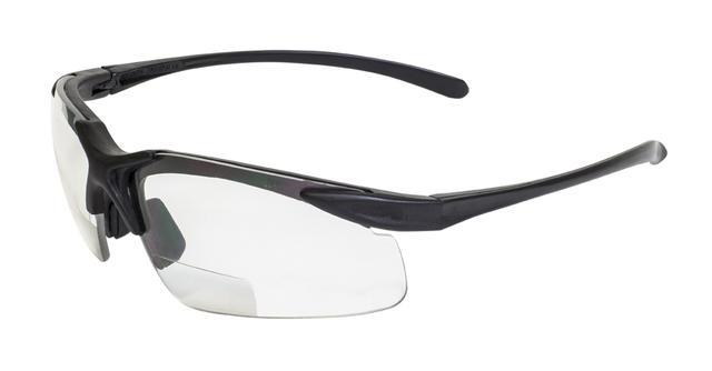Apex Plus 2.50 Matte Black Frame & Clear Bifocal Lenses Safety Glass