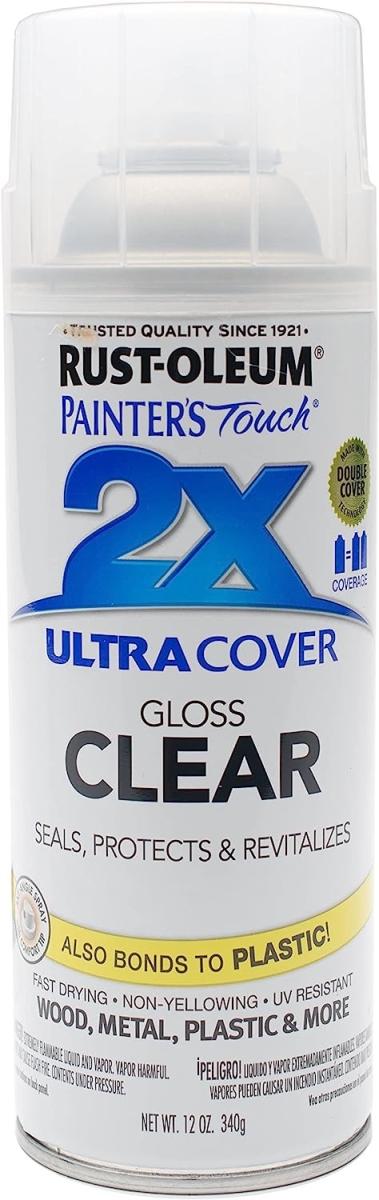 334029 12 oz Painters Touch 2X Spray Paint, Gloss Clear