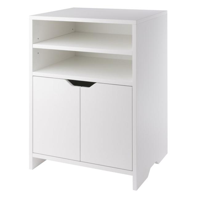 26.6 in. Nova 1-Drawer Storage Cabinet with 4 Shelf&#44; White
