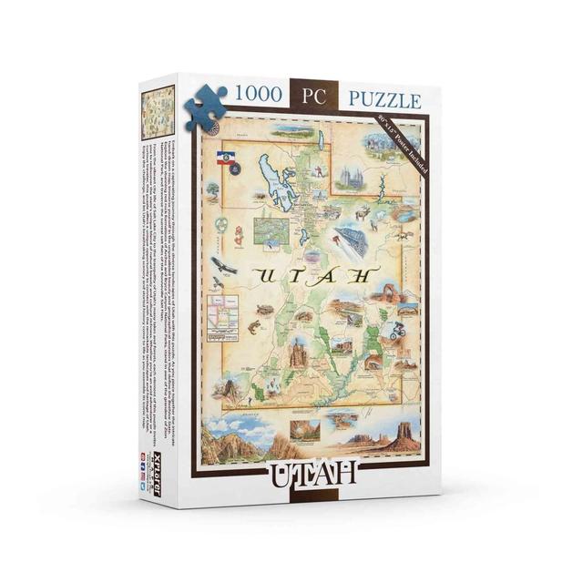 PZMCB_UT Utah State Map Jigsaw Puzzle - 1000 Pieces