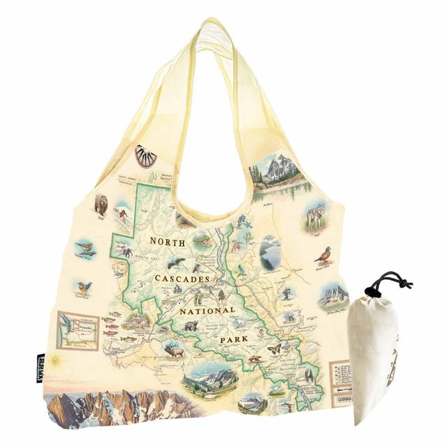 PTOTE_NCNP North Cascades Map Pouch Tote Bag