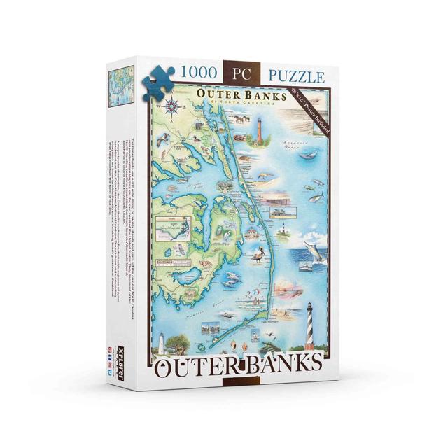 PZMCB_OBX Outer Banks Map Jigsaw Puzzle - 1000 Pieces