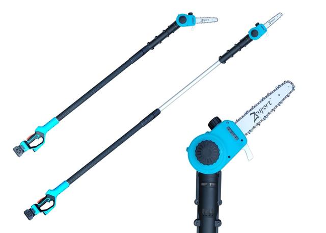 Zenport ES673 Zenport Telescopic Chainsaw ES673 11.5-Foot Reach, 8-Inch Bar, 6.3-Inch Cut, 25-Volt Battery, Cordless