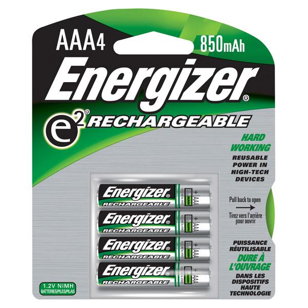 Rechargeable AAA NiMH Batteries - 4 Pack