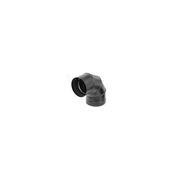 M & G Duravent 6DBK-E90 6 Inch Dura-black 24-ga Welded Black Stovepipe 90 Deg Sectioned Nonadjustable Elbow