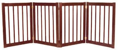 Dynamic Accents  - 32 Inch 4 Panel Free Standing EZ Gate - Mahogany