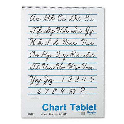 Pacon 74510 Chart Tablets  Unruled  24 x 32  White  25 Sheets per Pad