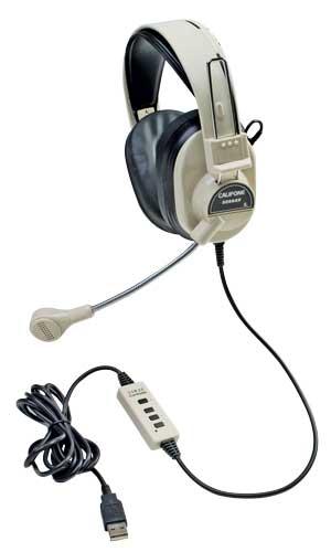 International 3066-USB Deluxe USB Multimedia Stereo Headphones With Boom Microphone