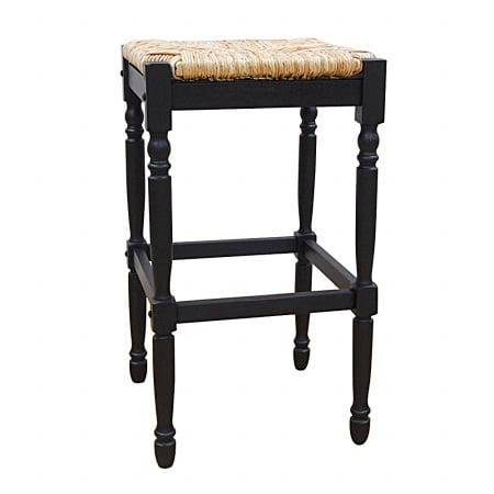 Carolina  RTA Covington Rush Seat Stool- 30 Inch High Finish