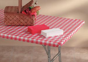 30 Inch X 96 Inch Packaged Kwik-Cover- Red Gingham- Pack of 25