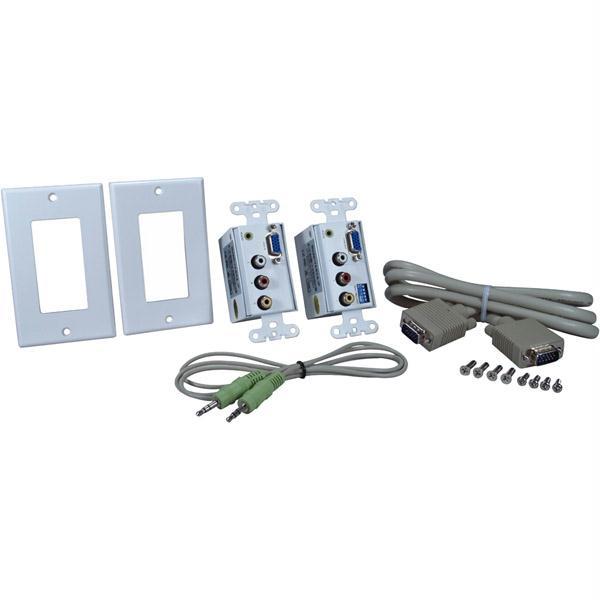 VGA and Composite AV Cat5E Wallplate Extender Kit